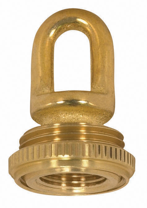 SATCO/NUVO 3/8 IP Cast Brass Screw Collar Loop With Ring Fits 1 Inch Canopy Hole 1-1/8 Inch Ring Diameter 1-3/4 Inch Height Unfinished (90-2296)