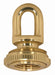 SATCO/NUVO 3/8 IP Cast Brass Screw Collar Loop With Ring Fits 1 Inch Canopy Hole 1-1/8 Inch Ring Diameter 1-3/4 Inch Polished And Lacquered (90-2297)