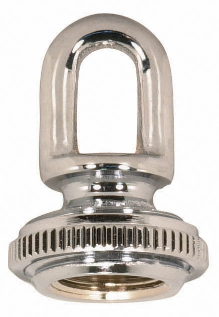 SATCO/NUVO 3/8 IP Cast Brass Screw Collar Loop With Ring Fits 1 Inch Canopy Hole 1-1/8 Inch Ring Diameter 1-3/4 Inch Height Polished Chrome Finish (90-2302)