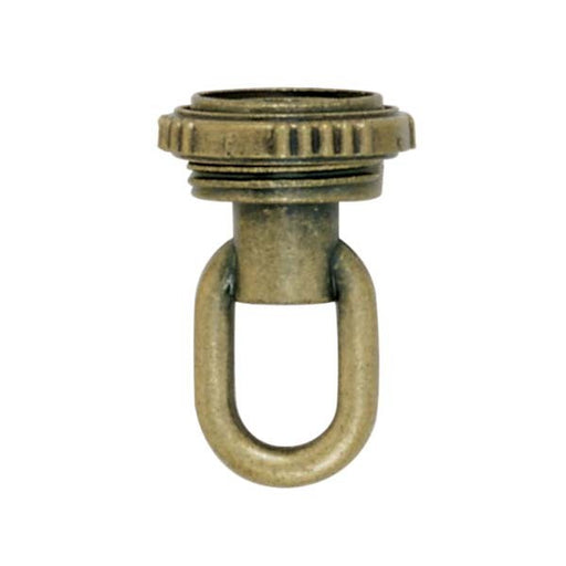 SATCO/NUVO 3/8 IP Screw Collar Loop With Ring 25 Pounds Maximum Antique Brass Finish (90-2352)