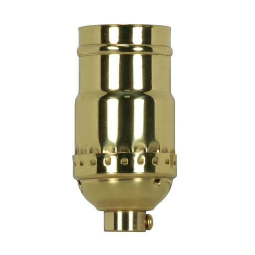 SATCO/NUVO 3-Way 2 Circuit Keyless Socket 1/8 IPS 3 Piece Stamped Solid Brass Polished Brass Finish 660W 250V (80-1175)