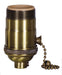 SATCO/NUVO On-Off Pull Chain Socket 1/8 IPS 4 Piece Stamped Solid Brass Antique Brass Finish 660W 250V Uno Thread (80-2216)