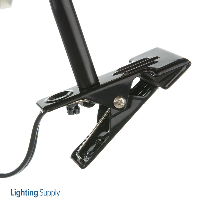 SATCO/NUVO Clip-On Gooseneck Lamp 1-Light Black (60-843)