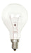 SATCO/NUVO 40A15/CL/E12 40W A15 Incandescent Clear 1000 Hours 420Lm Candelabra Base 120V 2 Per Card 2700K (S2740)