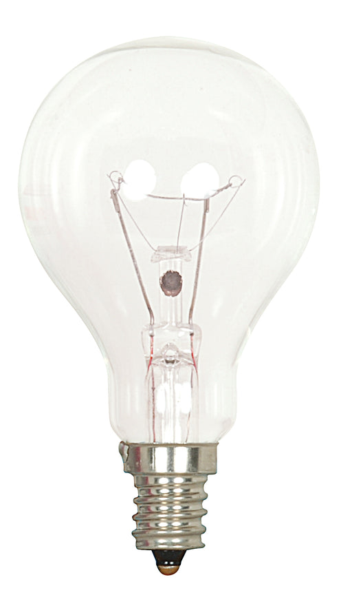 SATCO/NUVO 40A15/CL/E12 40W A15 Incandescent Clear 1000 Hours 420Lm Candelabra Base 130V 2700K (S4160)