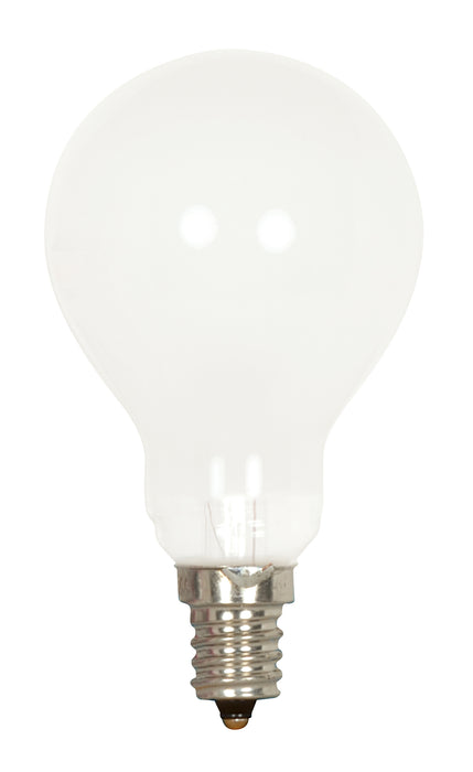 SATCO/NUVO 40A15/F/E12 40W A15 Incandescent Frost 1000 Hours 420Lm Candelabra Base 120V 2 Per Card 2700K (S2741)