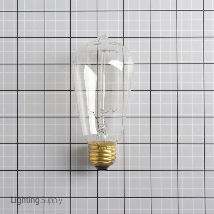 SATCO/NUVO 40ST19/CL/15S/120/VINTAGE 40W ST19 Incandescent Clear 3000 Hours 160Lm Medium Base 120V 2700K (S2413)