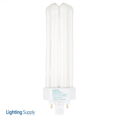 SATCO/NUVO 42W Pin-Based Compact Fluorescent 3500K 82 CRI GX24Q-4 4-Pin Base Shatterproof (S6755-TF)