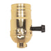 SATCO/NUVO 5 Position Turn Knob Socket For Standard Type A Household Bulb 1/8 IPS Aluminum Brite Gilt Finish 150W 120V (80-1504)