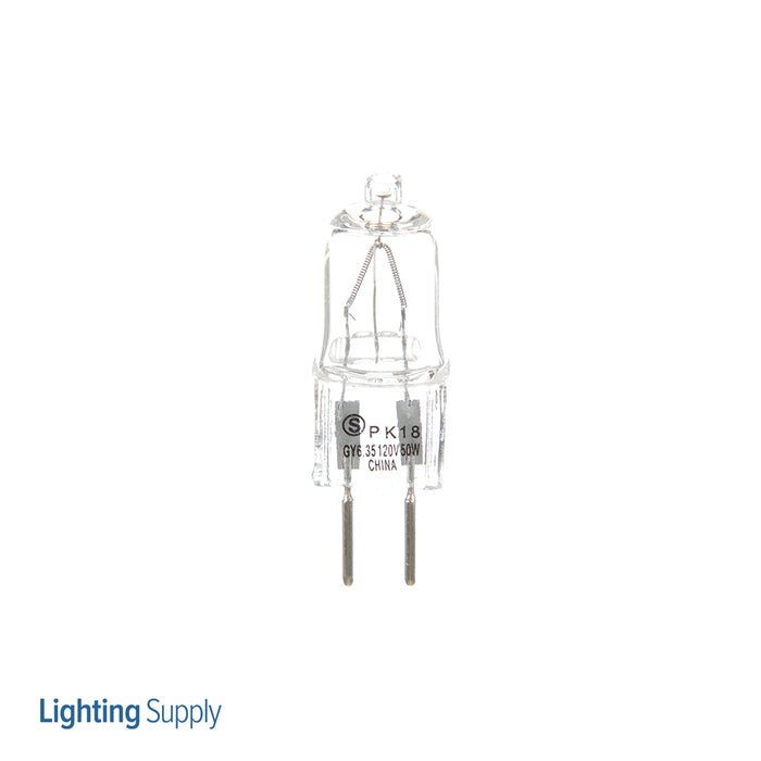 SATCO/NUVO 50T4/CL 50W Halogen T4 Clear 2000 Hours 750Lm Bi-Pin Gy6.35 Base 120V 2900K (S3167)