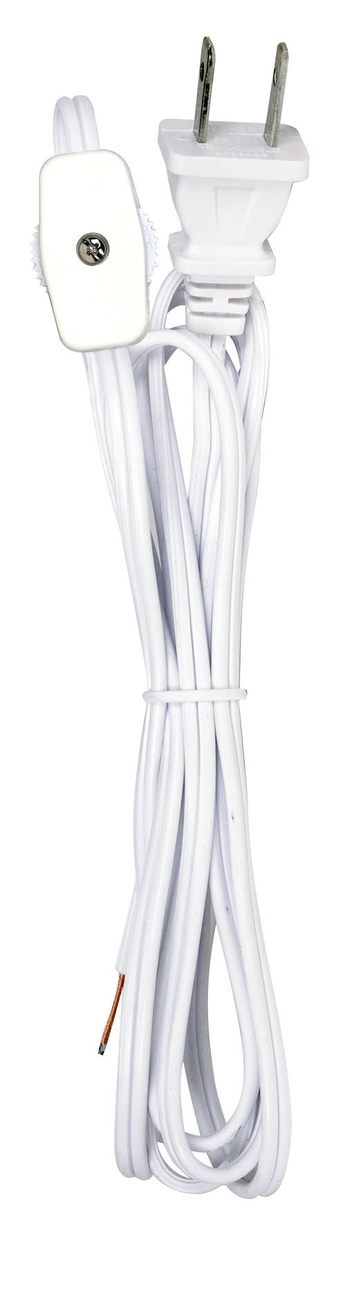 SATCO/NUVO 6 Foot 18/2Spt-1 White With Plug And (80-2261)