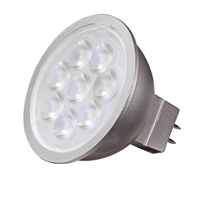 SATCO/NUVO 6.5MR16/LED/40&#039;/30K/12V 6.5W LED MR16 LED 3000K 40 Degree Beam Spread GU5.3 Base 12V AC/DC Carded (S8605)