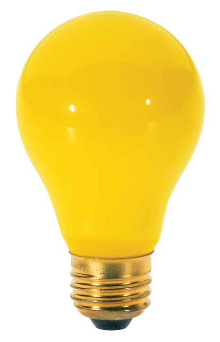 SATCO/NUVO 60A/Bug 60W A19 Incandescent Yellow 2000 Hours Medium Base 130V 2-Pack Priced Per Each (S3938)