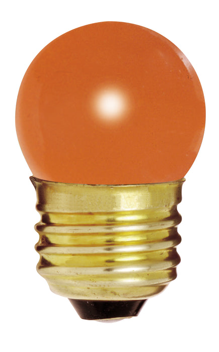 SATCO/NUVO 7 1/2S11/O 7.5W S11 Incandescent Ceramic Orange 2500 Hours Medium Base 120V (S3610)