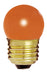 SATCO/NUVO 7 1/2S11/O 7.5W S11 Incandescent Ceramic Orange 2500 Hours Medium Base 120V (S4510)