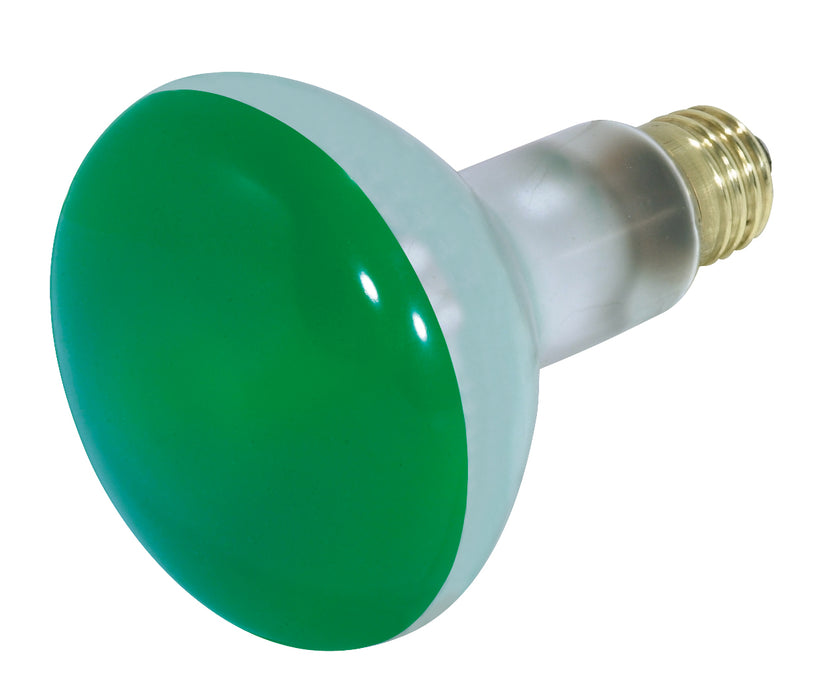 SATCO/NUVO 75BR30/G 75W BR30 Incandescent Green 2000 Hours Medium Base 130V (S3227)