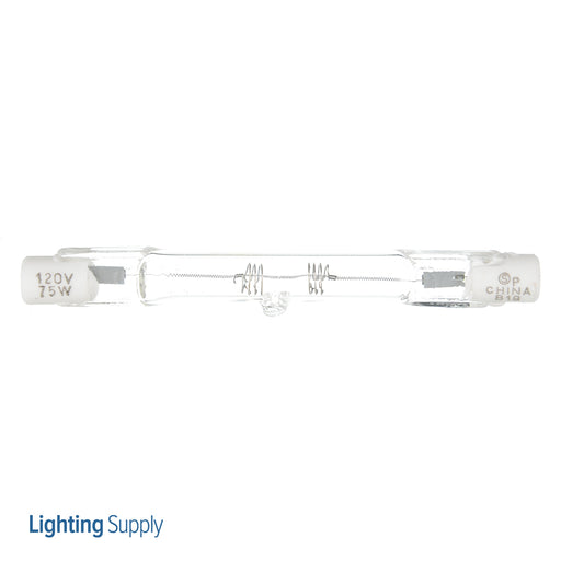 SATCO/NUVO 75T3Q/CL/78MM 75W Halogen T3 Clear 1500 Hours 1050Lm Double Ended Base 78Mm 120V 2900K (S3199)