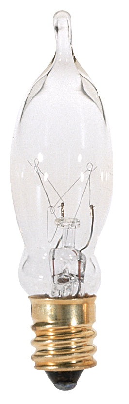 SATCO/NUVO 7 1/2CA5 7.5W Ca5 Incandescent Clear 1500 Hours 40Lm Candelabra Base 120V 2700K (S3241)