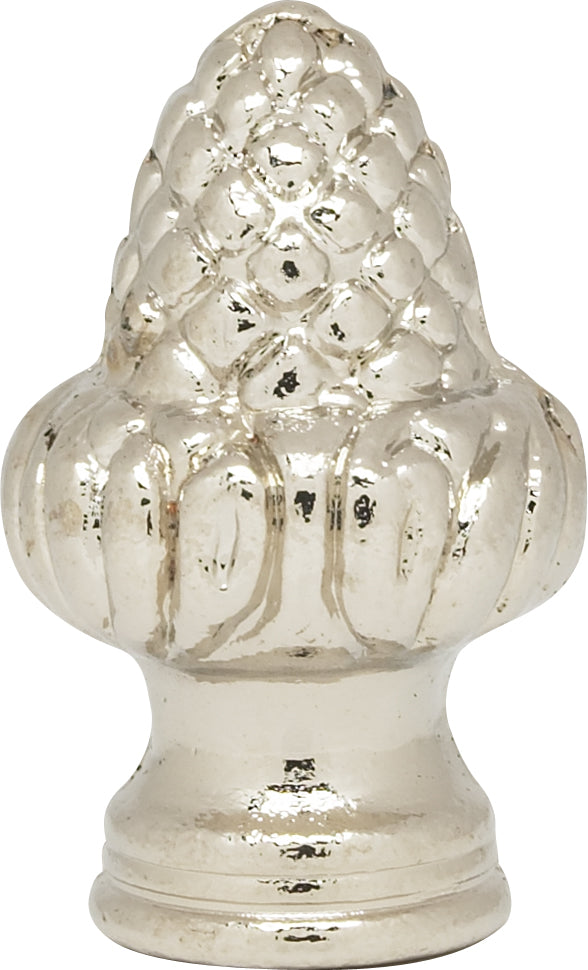 Satco Pyramid Finial - 1-1/2 Inch Height, 1/4-27 Thread, Antique Brass Finish