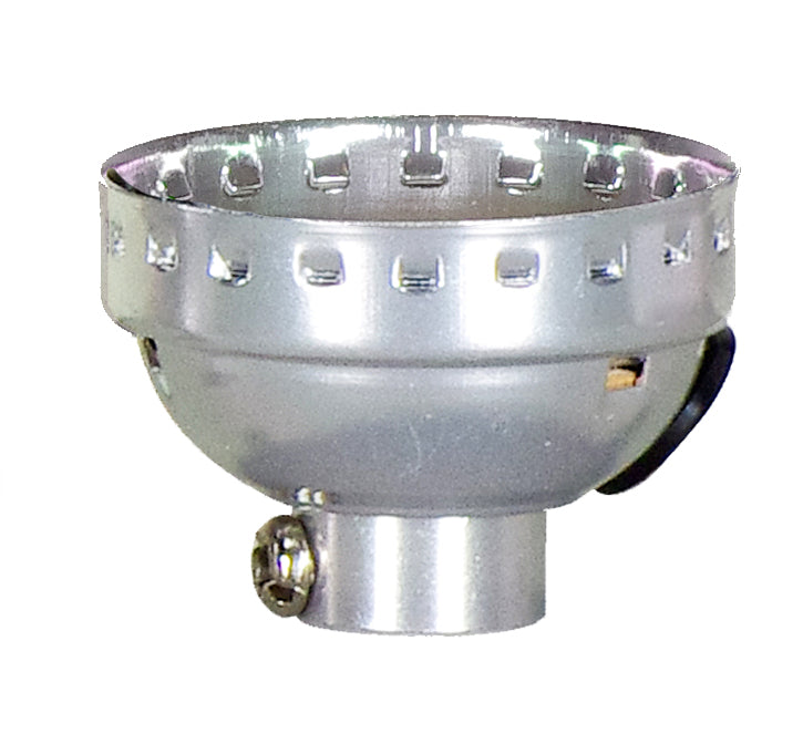 SATCO/NUVO Aluminum Cap With Paper Liner 1/8 IP With Set Screw Nickel Finish (80-1217)