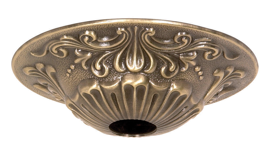 SATCO/NUVO Cast Brass Canopy Antique Brass Finish 5-1/2 Inch Diameter 1-1/16 Inch Center Hole 1-1/2 Inch Height (90-2382)