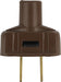 SATCO/NUVO Attachment Plug With Terminal Screws Brown Finish Non Polarized 18/2-Svt Round Wire 15A 125V (90-1114)