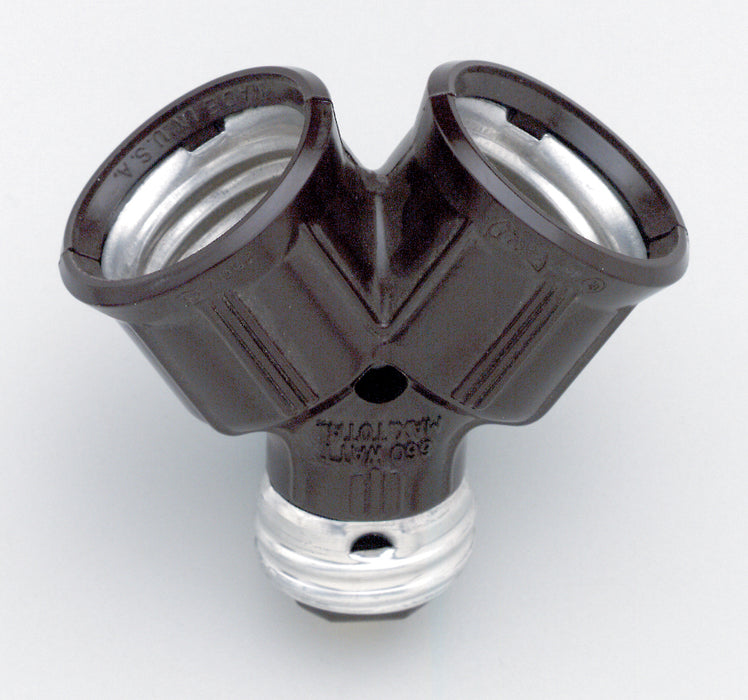 SATCO/NUVO Bakelite Single To Twin Lamp Holder (S70-541)