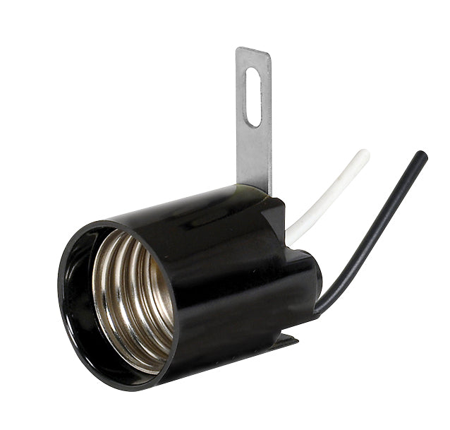 SATCO/NUVO Black Medium Base Phenolic Socket (80-2163)