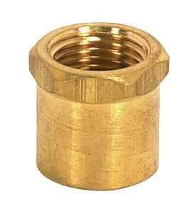 SATCO/NUVO Brass Coupling Unfinished 1/2 Inch Long Hexagon Head Coupling 1/8 IP (90-2153)