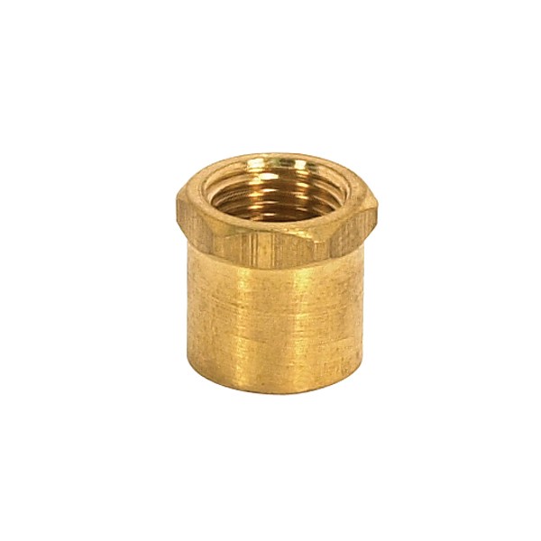 SATCO/NUVO Brass Coupling Unfinished 3/4 Inch Long Hexagon Head Coupling 1/8 IP (90-2154)