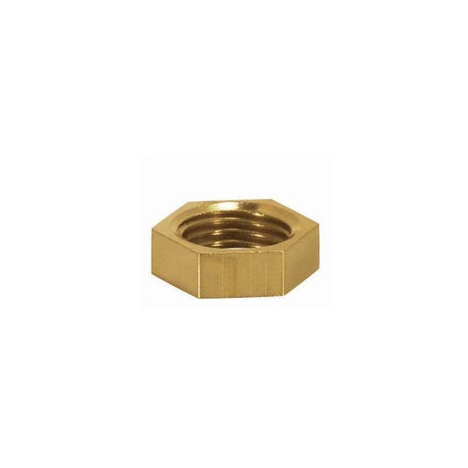 SATCO/NUVO Brass Hexagon Locknut 1/4 IP 11/16 Inch Hexagon 3/16 Inch Thick Unfinished (90-1701)