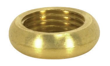 SATCO/NUVO Brass Round Beaded Locknut 1/8 IP 9/16 Inch Diameter 5/32 Inch Thick Unfinished (90-1634)