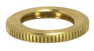 SATCO/NUVO Brass Round Knurled Locknut 1/4 IP 3/4 Inch Diameter 1/8 Inch Thick Burnished And Lacquered (90-014)