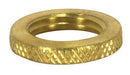 SATCO/NUVO Brass Round Knurled Locknut 9/16 Inch Diameter 1/8 IP 3/32 Inch Thick Unfinished (90-1699)