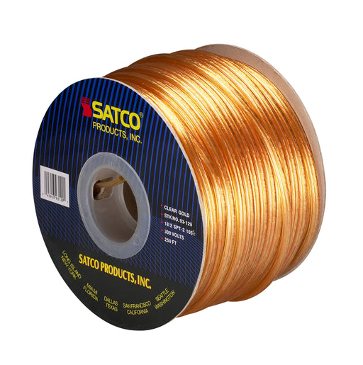 SATCO/NUVO Lamp And Lighting Bulk Wire 18/2 SPT-2 105C 250 Foot/Spool Clear Gold (93-129)