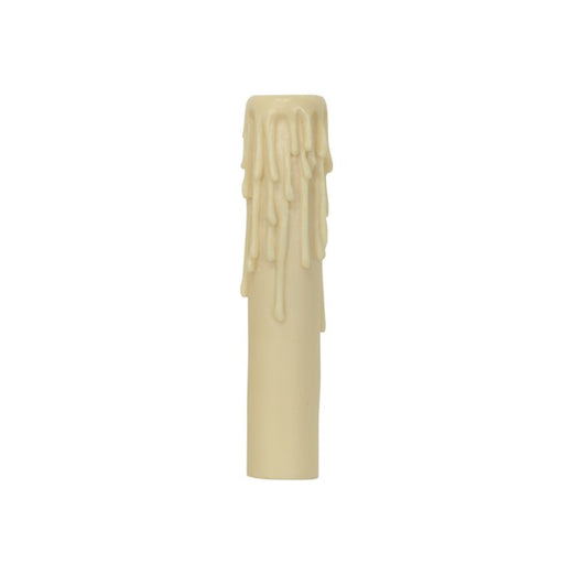 SATCO/NUVO Candelabra Base Resin Half Drip Ivory Finish 7/8 Inch Inside Diameter 1-5/32 Inch Outside Diameter 6 Inch Height (80-1629)