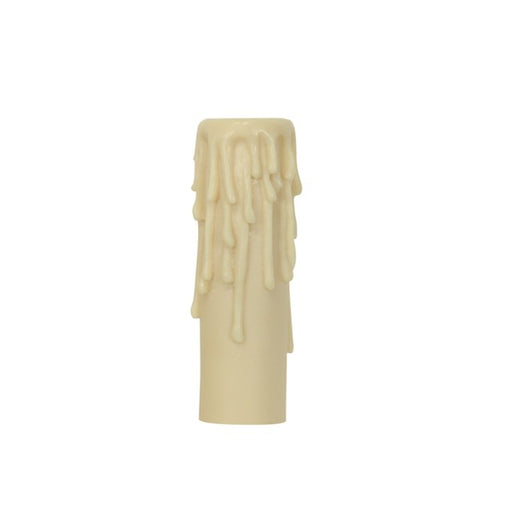 SATCO/NUVO Candelabra Base Resin Half Drip Ivory Finish 7/8 Inch Inside Diameter 1-5/32 Inch Outside Diameter 4 Inch Height (80-1630)