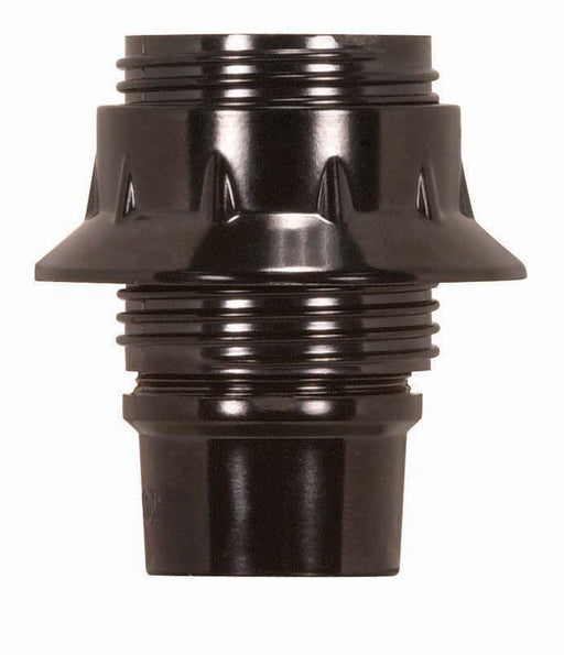 SATCO/NUVO Candelabra European Style Socket Brown Phenolic 4 Piece Full Uno Thread And Ring 1/8 IP Screw Terminals 75W 125V (80-1094)