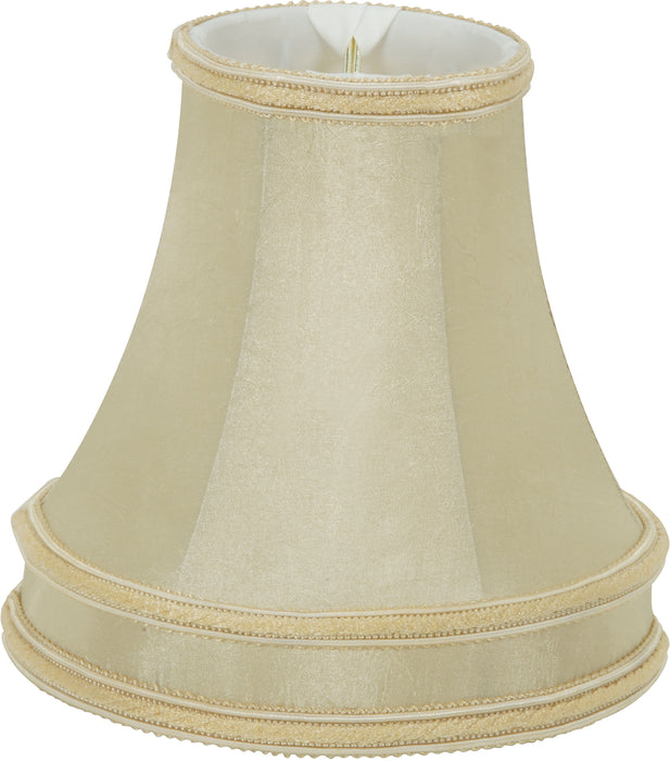 SATCO/NUVO Clip On Shade Beige Leather Look 3 Inch Top 5-1/2 Inch Bottom 5-1/4 Inch Side (90-2524)