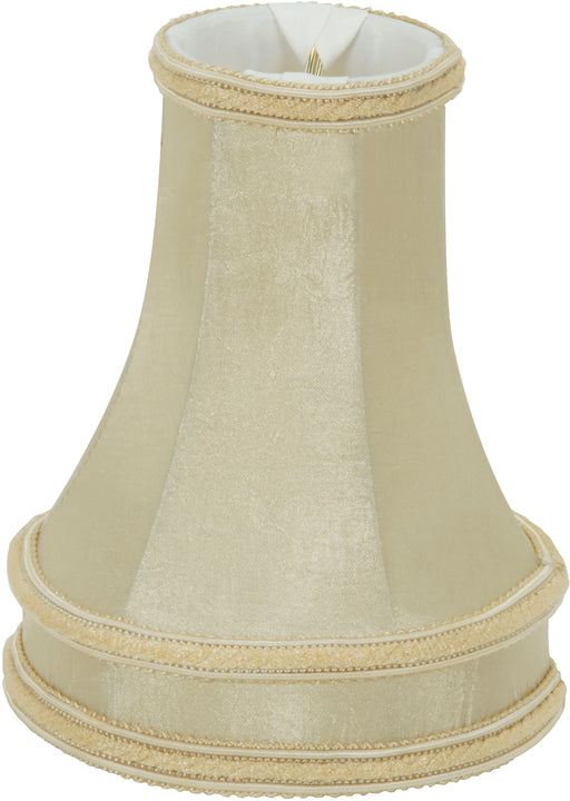 SATCO/NUVO Clip On Shade Beige Leather Look 2-1/8 Inch Top 4 Inch Bottom 5-1/8 Inch Side (90-2525)