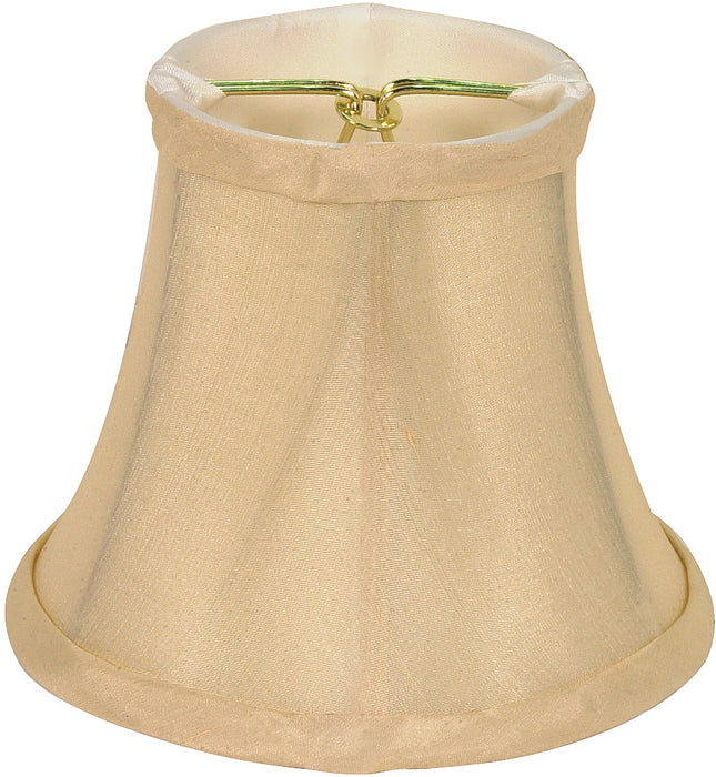 SATCO/NUVO Clip On Shade Beige Shantung 3 Inch Top 5 Inch Bottom 4-1/4 Inch Side (90-2357)