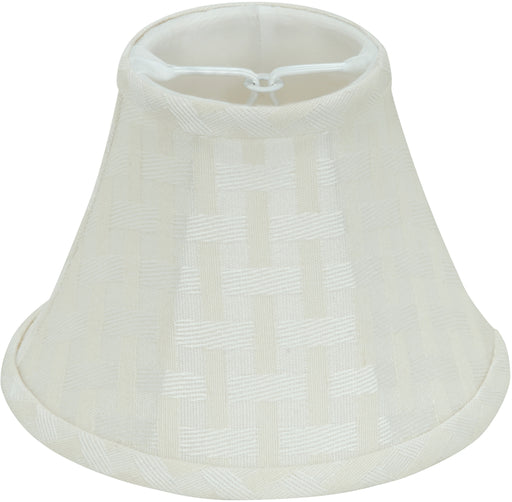 SATCO/NUVO Clip On Shade Cream Bamboo Linen 3 Inch Top 6 Inch Bottom 4-1/2 Inch Side (90-2486)