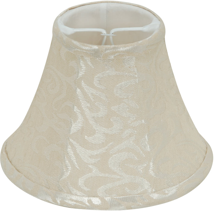 SATCO/NUVO Clip On Shade Cream Leaf Linen 3 Inch Top 6 Inch Bottom 4-1/2 Inch Side (90-2488)