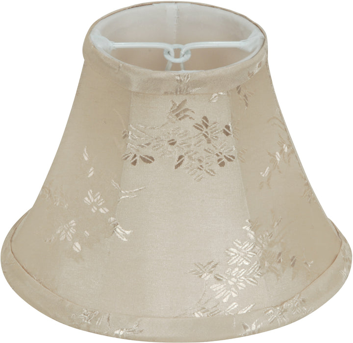 SATCO/NUVO Clip On Shade French Beige Flower Silk 3 Inch Top 6 Inch Bottom 4-1/2 Inch Side (90-2487)