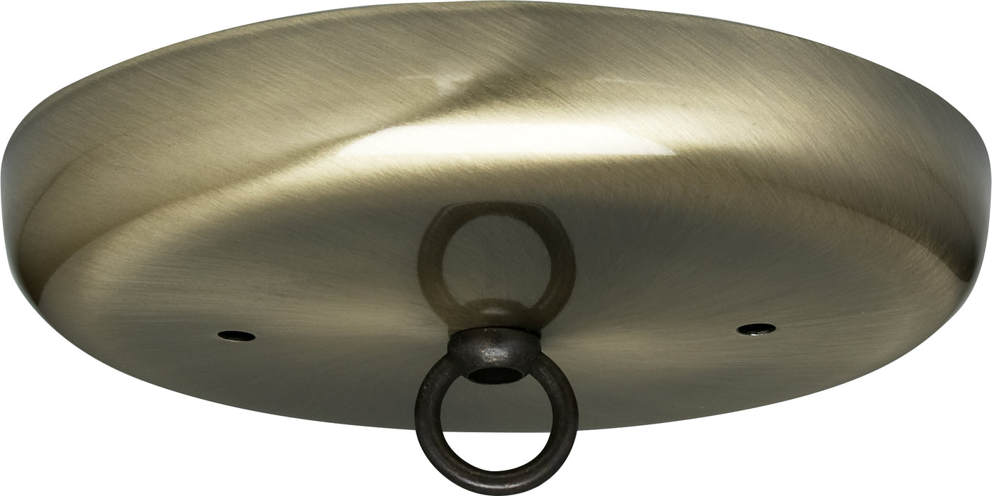 SATCO/NUVO Contemporary Canopy Kit Antique Brass 5 Inch Diameter 7/16 Inch Center Hole 2-8/32 Bar Holes Includes Hardware 10 Pounds Maximum (90-892)
