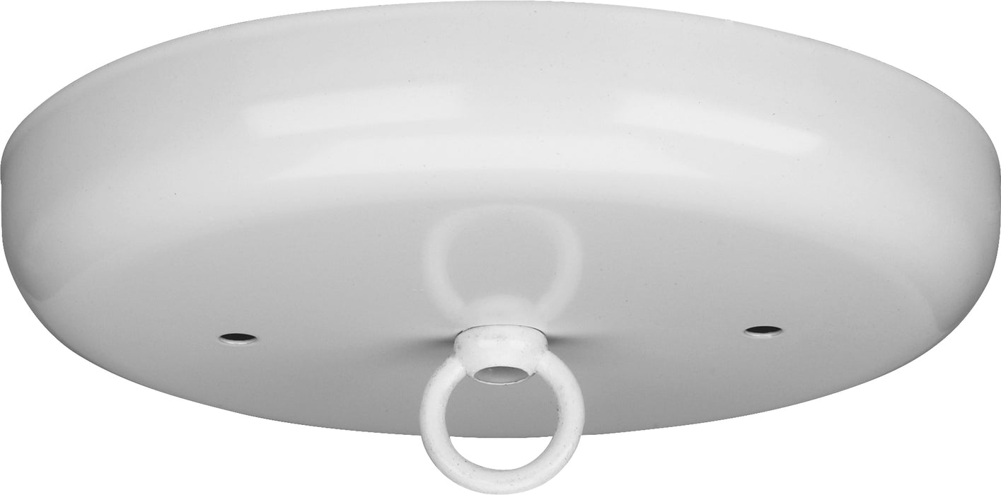 SATCO/NUVO Contemporary Canopy Kit White Finish 5 Inch Diameter 7/16 Inch Center Hole 2-8/32 Bar Holes Includes Hardware 10 Pounds Maximum (90-894)