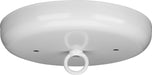 SATCO/NUVO Contemporary Canopy Kit White Finish 5 Inch Diameter 7/16 Inch Center Hole 2-8/32 Bar Holes Includes Hardware 10 Pounds Maximum (90-894)