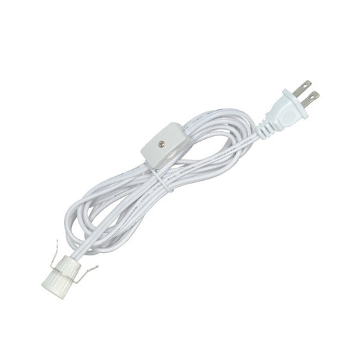SATCO/NUVO 6 Foot #18 SPT-2 White Cord Switch And Plug Switch 17 Inch From Socket (80-1786)
