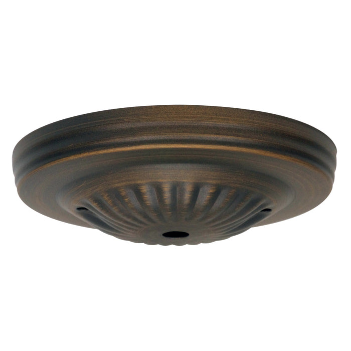 SATCO/NUVO Ribbed Canopy Only Dark Antique Brass Finish 5 Inch Diameter 7/16 Inch Center Hole 2-8/32 Bar Holes (90-1886)