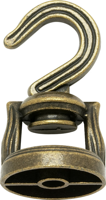 SATCO/NUVO Die Cast Revolving Swivel Hooks Antique Brass Finish Kit Contains 1 Hook And Hardware (90-816)